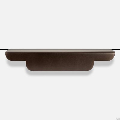 Poignée de meuble Tilda 160 en laiton marron avec bord brossé