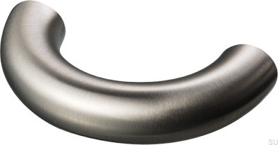 Poignée de meuble oblongue Arch 052 41, laiton, nickel brossé