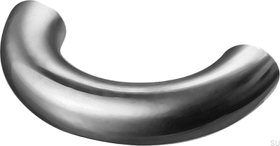 Poignée de meuble oblongue Arch 052 41, laiton, argent, chrome