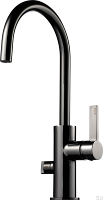 Robinet de cuisine avec valve pour lave-vaisselle ARM184 Laiton Noir Chrome