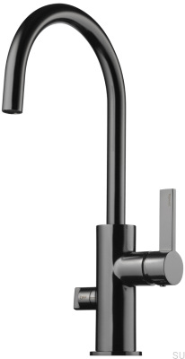 Robinet de cuisine avec valve pour lave-vaisselle ARM184 Laiton Noir Chrome Brossé