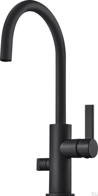 Robinet de cuisine avec valve pour lave-vaisselle ARM184 Laiton Noir Mat