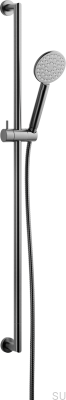 Barre de douche en laiton ARM200, chrome noir brossé