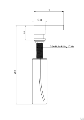 Distributeur de savon en laiton et bronze ARM228