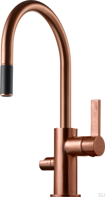 Robinet de cuisine avec bec extractible et valve lave-vaisselle ARM385 Cuivre brossé non laqué