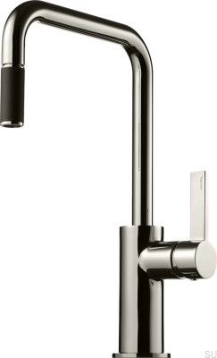 Robinet de cuisine extractible ARM577 Laiton Noir Platine