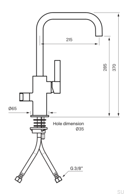 Robinet de cuisine avec valve pour lave-vaisselle ARM584 Cuivre brossé non peint