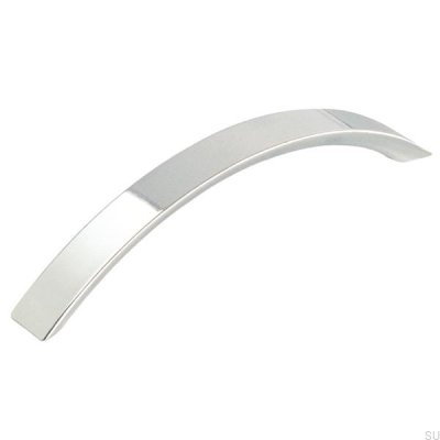 Poignée de meuble oblongue 1029 128 Chrome poli
