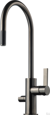 Robinet de cuisine avec valve pour lave-vaisselle ARM885 Laiton Noir Chrome Brossé