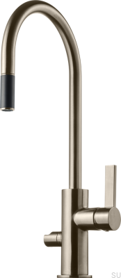 Robinet de cuisine avec valve pour lave-vaisselle ARM885 Laiton nickelé brossé