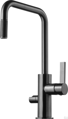 Robinet de cuisine avec valve pour lave-vaisselle ARM887 Laiton Noir Chrome Brossé