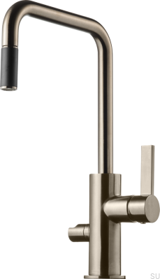 Robinet de cuisine avec valve pour lave-vaisselle ARM887 Laiton nickelé brossé