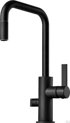 Robinet de cuisine avec valve pour lave-vaisselle ARM887 Laiton Noir Mat