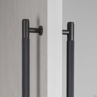 Poignée de meuble allongée double face en laiton bronze brûlé Cross 225