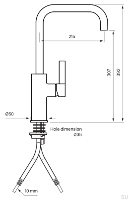Robinet de cuisine en laiton noir platine ARM980