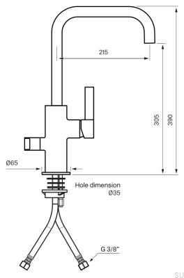 Robinet de cuisine avec valve pour lave-vaisselle ARM984 Laiton Marron