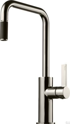 Robinet de cuisine avec bec extractible ARM985 Laiton Noir Platine