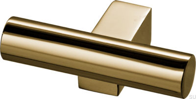 Bouton de meuble T-Bar Bar055, laiton poli, non verni