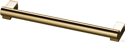 Poignée de meuble longue Bar173 160, laiton poli, non verni