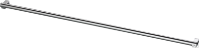 Poignée de meuble oblongue Bar569 556, laiton, argent, chrome