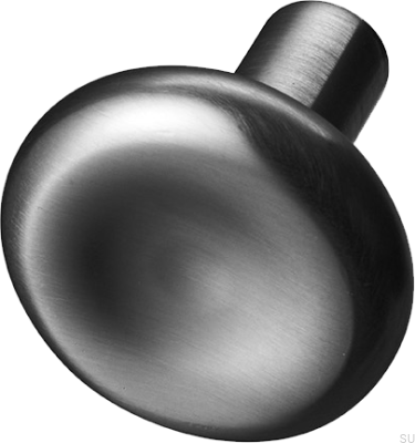 Bouton de meuble Bean 30 en laiton noir chromé brossé