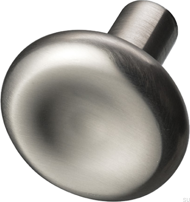 Bouton de meuble Bean 30, laiton, nickel brossé