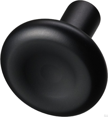Bouton de meuble Bean 30, laiton, noir mat