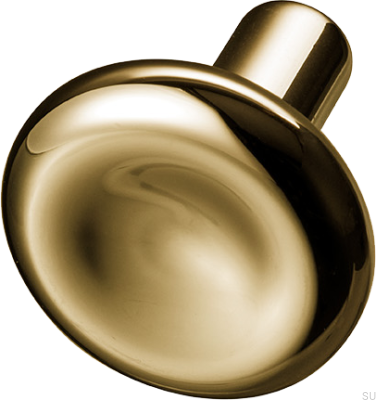 Bouton de meuble Bean 30, laiton poli, non verni