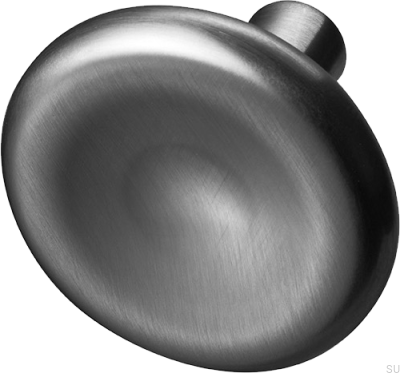 Bouton de meuble Bean 37 en laiton noir chromé brossé