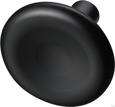 Bouton de meuble Bean 37, laiton, noir mat