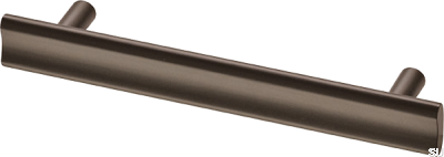 Poignée de meuble allongée en laiton marron Bean 128
