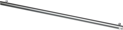 Poignée de meuble oblongue Bean 556, laiton, argent, chrome
