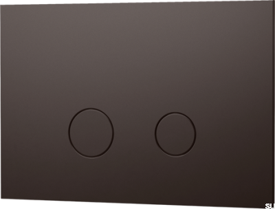 Bouton de chasse d'eau DUO112 TECE en laiton marron