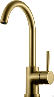 Robinet de cuisine EVO180, laiton, or miel, brossé