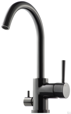 Robinet de cuisine avec valve pour lave-vaisselle EVO184 Laiton Noir Chrome