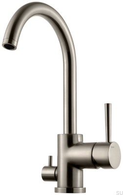 Robinet de cuisine avec valve pour lave-vaisselle EVO184 Laiton nickelé Brossé