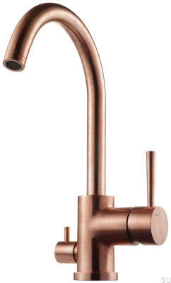 Robinet de cuisine avec valve pour lave-vaisselle EVO184 Cuivre brossé non peint
