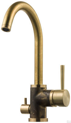Robinet de cuisine avec valve pour lave-vaisselle EVO184 Laiton Grottesco