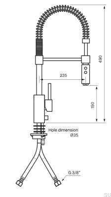 Robinet de cuisine avec valve pour lave-vaisselle EVO186 Laiton nickelé Brossé