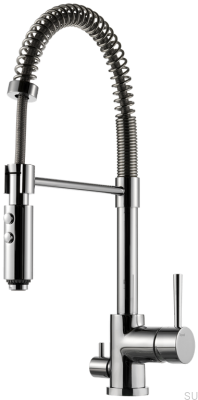 Robinet de cuisine avec valve pour lave-vaisselle EVO186 Laiton Argent Chrome