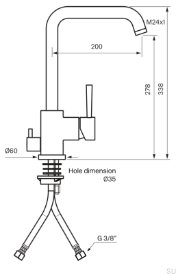 Robinet de cuisine avec valve pour lave-vaisselle EVO984 Laiton nickelé brossé