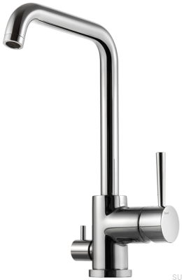 Robinet de cuisine avec valve pour lave-vaisselle EVO984 Laiton Argent Chrome
