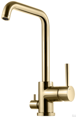 Robinet de cuisine avec valve pour lave-vaisselle EVO984 Laiton poli Non laqué