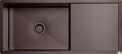 Évier de cuisine 8140 Acier PVD marron