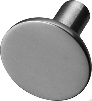 Bouton de meuble Pastille 30, laiton, noir, chrome brossé