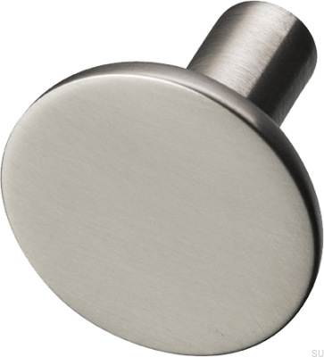 Bouton de meuble Pastille 30, laiton, nickel brossé