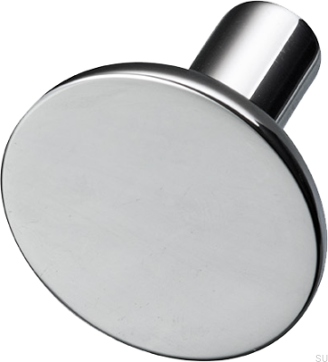 Bouton de meuble Pastille 30, laiton, argent, chrome