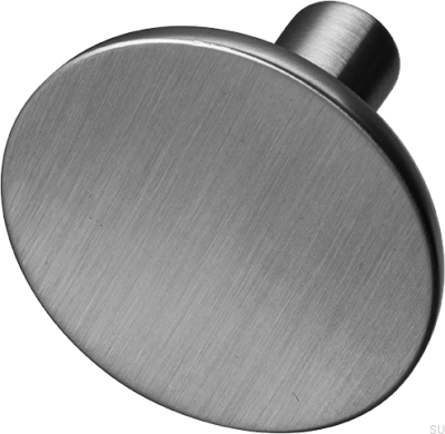 Bouton de meuble Pastille 37, laiton, noir, chrome brossé