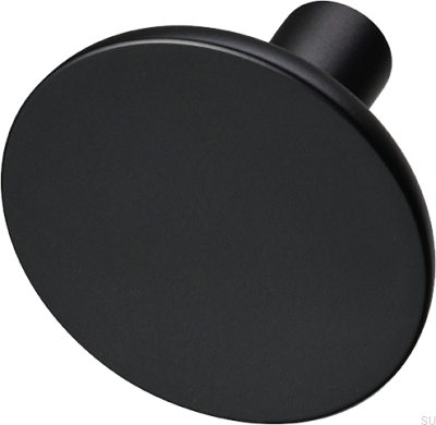 Bouton de meuble Pastille 37, laiton, noir mat