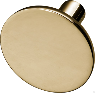 Bouton de meuble Pastille 37, laiton poli, non verni